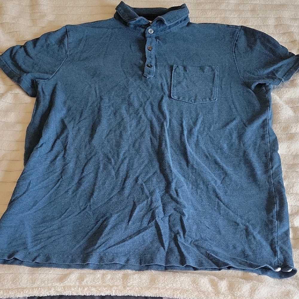 Banana Republic Denim Blue Polo Shirt